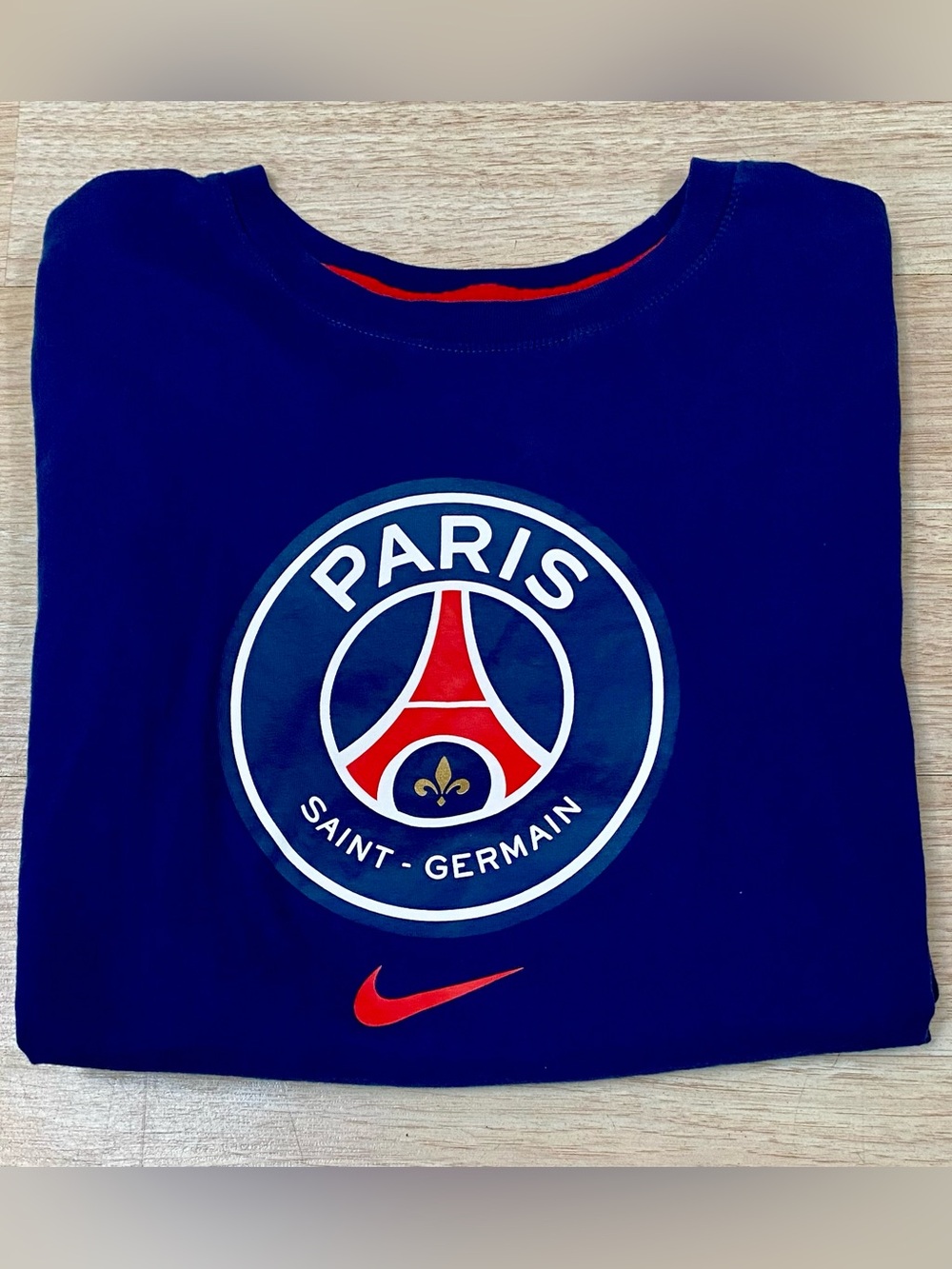 Nike Paris Saint-Germain PSG T-Shirt Mens L Midnight Navy Short Sleeve Tee Shirt